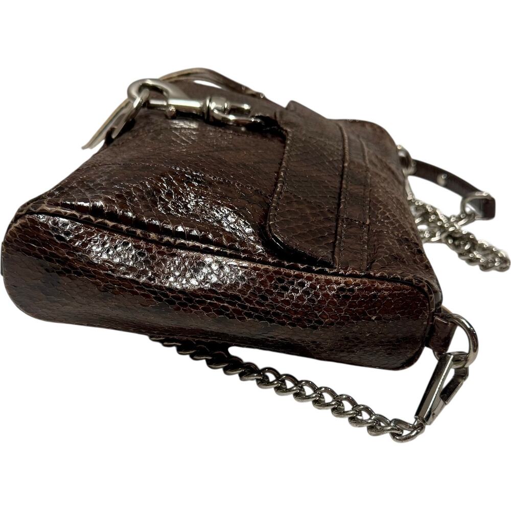 Rebecca Minkoff Mac Leather Python Snakeskin Brow… - image 6